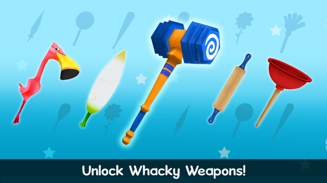 Skill up and unlock whacky weapons!